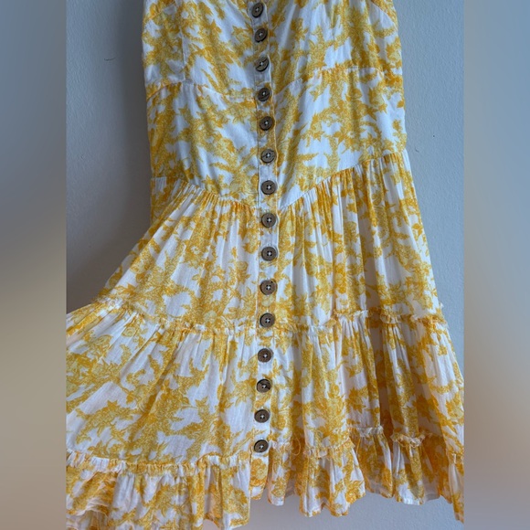 Free People Yellow Button Down Sundress - Picture 2 of 7